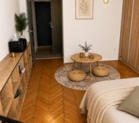 Studio room with seating area entrance