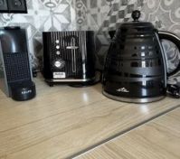 Coffee machine toaster kettle on counter