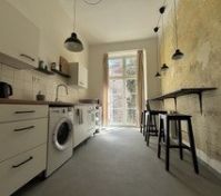 kitchen with balcony