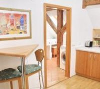 kitchen fully available for guests and connects to the private bathroom