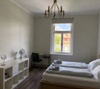 Bright bedroom with desk area