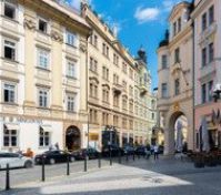 Prague old town street scene