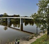 River bridge park neighborhood view
