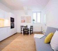 Open living kitchen dining area