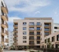 Residential courtyard with balconies