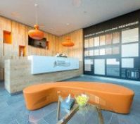 Building lobby reception area