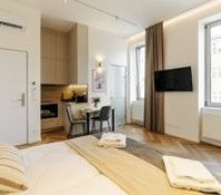 Open studio with kitchen and bedroom