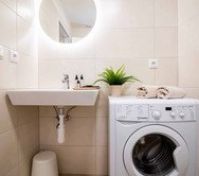 Bathroom sink and washing machine