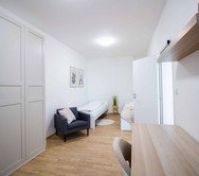 Bedroom with wardrobe and single bed