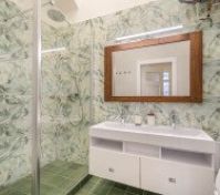 Bathroom - large shower space and sink