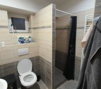 Wc +sprchový kout+podlahové topení+žebřík na el