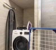 Laundry nook with washer and iron