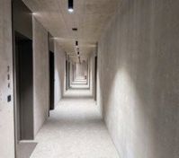 Modern concrete hallway corridor