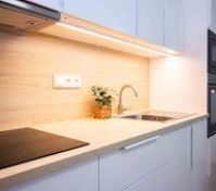 Modern kitchen counter with appliances