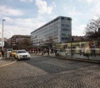 On the corner Na Bělidle/Nádražní