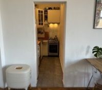 The kitchen from the living room