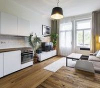 Open plan kitchen and living area