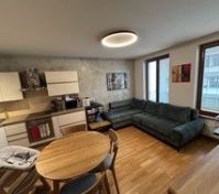 Kitchen and living room open plan