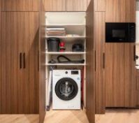 Utility cupboard with washing machine