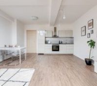 living space + kitchen