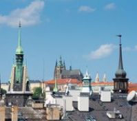 Prague Castle skyline panoramic view