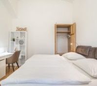 Bedroom - bed, sofa-bed, TV, PS5, office space
