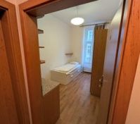 Doorway view into studio room